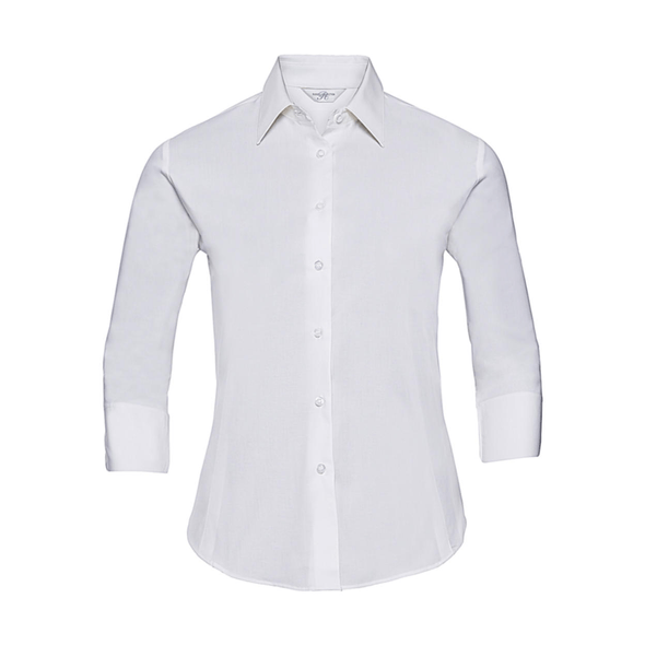 Russell Europe | Camisa justa senhora manga 3/4 Easy Care